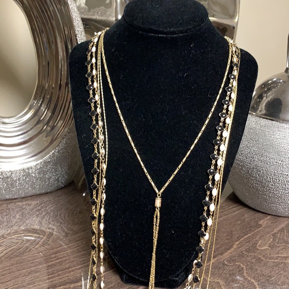 Stella & Dot Gold Toned Terney Layered Necklace - Picture 4 of 15